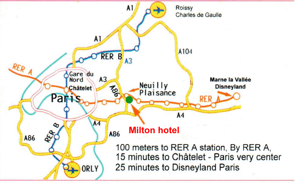 paris hotels disneyland - map